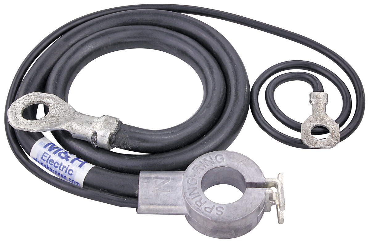 M&H Spring Ring Battery Cable, 1968 CH/EC V8, Negative
