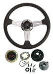 Steering Wheel Kit, Grant Elite GT, 1964-65 CH/EC, Black w/ Red Bowtie Cap