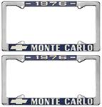 License Plate Frame, 1976 Monte Carlo