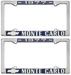 License Plate Frame, 1977 Monte Carlo