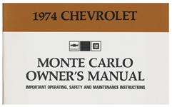 Owners Manual, 1974 Monte Carlo