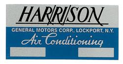 Decal, 64 Chevelle/El Camino, Evaporator Box, Harrison Air Conditioning