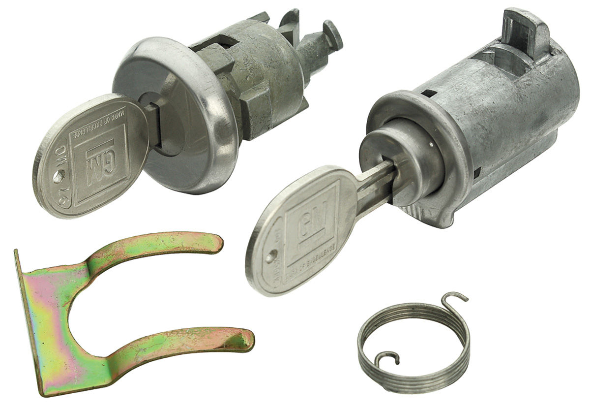 Lock Set, Glove Box/Trunk, 196465 GTO & 1965/67 Buick, w/ Late Keys