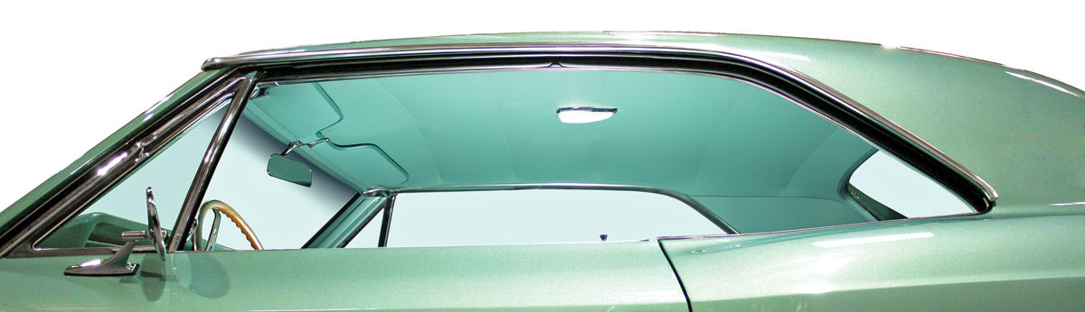 1969 Chevrolet Chevelle 300 Deluxe 4 Door Sedan Acme Auto Headlining 69-1444-6418B White Replacement Headliner 6 Bow 