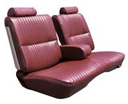 Seat Upholstery, Vinyl, 1978-80 El Camino, Ft Split Bench, 11 Vert Pleat w/Arm