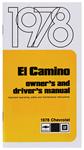 Owners Manual, 1978 El Camino