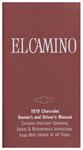 Owners Manual, 1979 El Camino