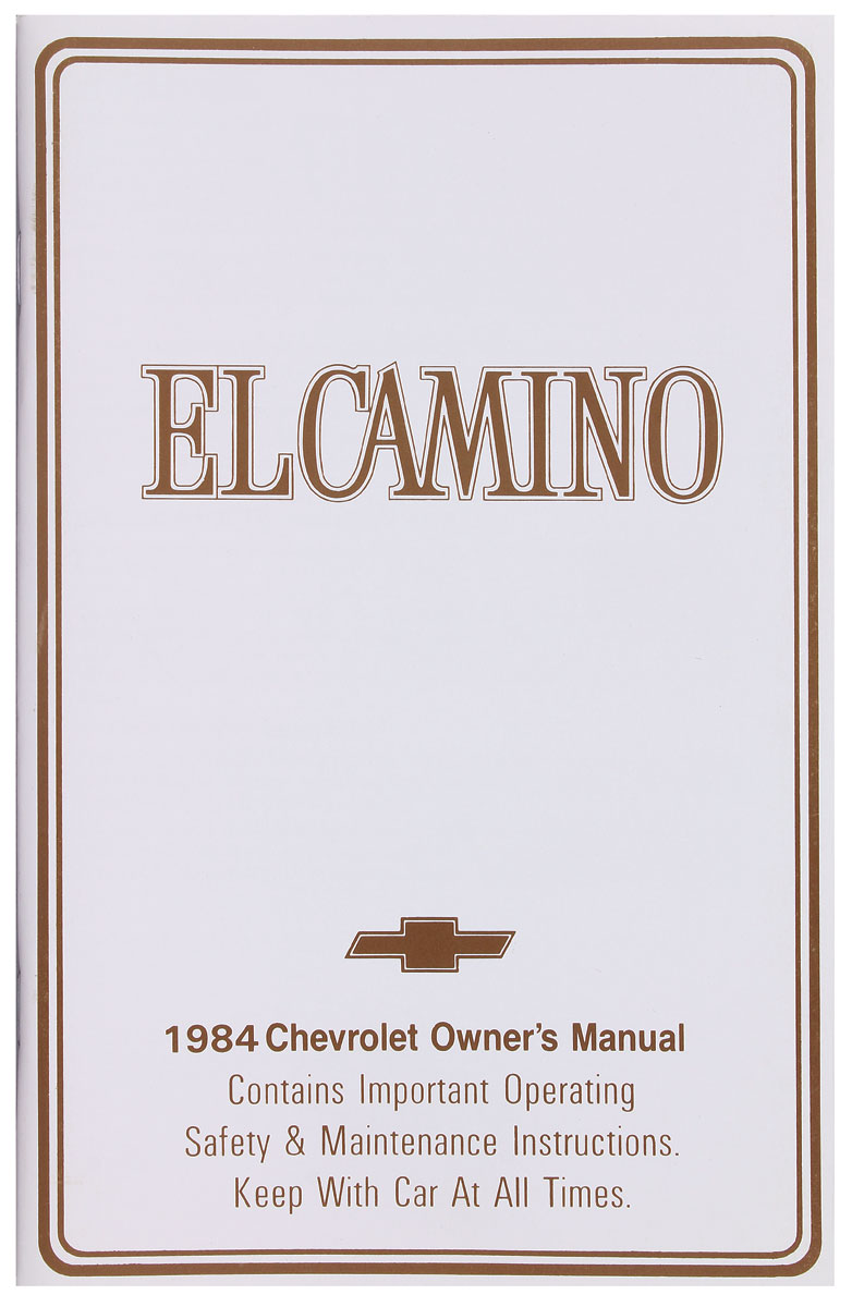 1984  84      EL CAMINO   OWNERS MANUAL 