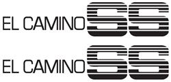 Decal, 1986-87 El Camino, Door, SS, Pair, Black