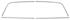 Window Reveal Molding Set, Rear, 1964-67 El Camino, 4pc