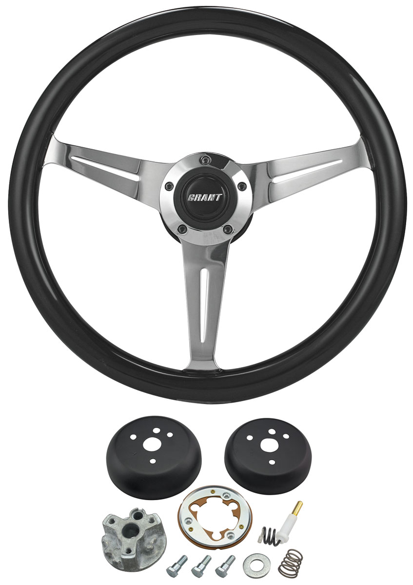 Steering Wheel Kit, Grant Collectors, 196466 GTO, 196465 Chev, Black