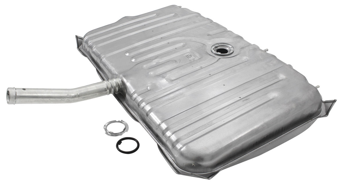 Fuel Tank, 197172 GTO/Lemans/Tempest, w/o EEC, w/ 3 Vents, Galvanized