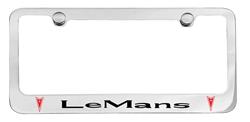 License Plate Frame, Designer, LeMans w/ Arrowhead Emblem